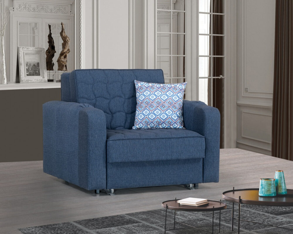 כורסא נפתחת למיטה עם משענת