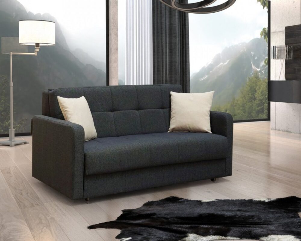 ספה שחורה סגורה