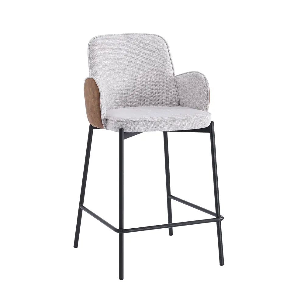 זוג כיסאות בר מעוצבים לפינת אוכל דגם אלסקה – בז'