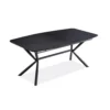 שולחן אוכל נפתח 1.8-2.7 מ’ עם רגלי ברזל דגם ניקולס - אלון שחור