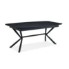 שולחן אוכל נפתח 1.8-2.7 מ' עם רגלי ברזל דגם ניקולס – שחור בטון