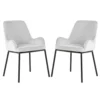 זוג כיסאות מעוצבים לפינת אוכל מרופדים בד רחיץ דגם דור – אבן