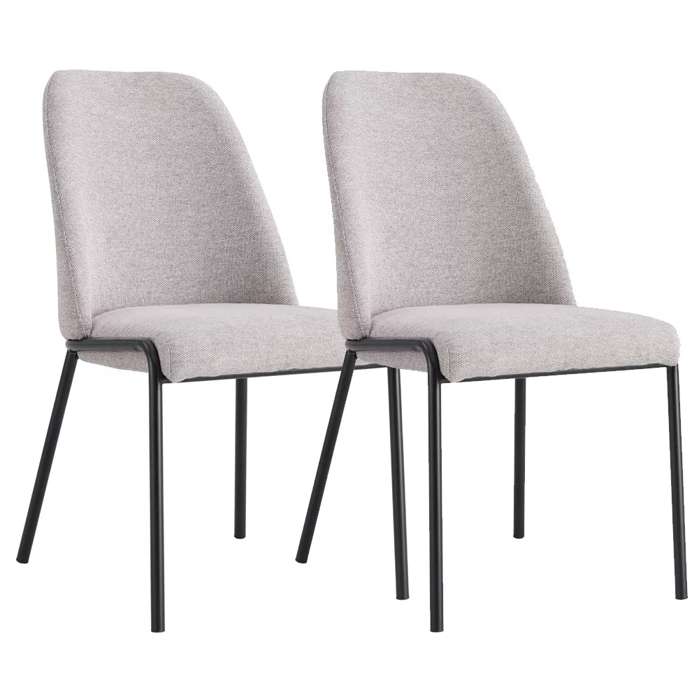 זוג כיסאות מעוצבים לפינת אוכל עם רגלי ברזל דגם אייל -קפוצינו