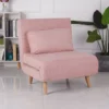 כורסא נפתחת למיטה מרופדת בד רחיץ דגם LLM-86 -ורוד
