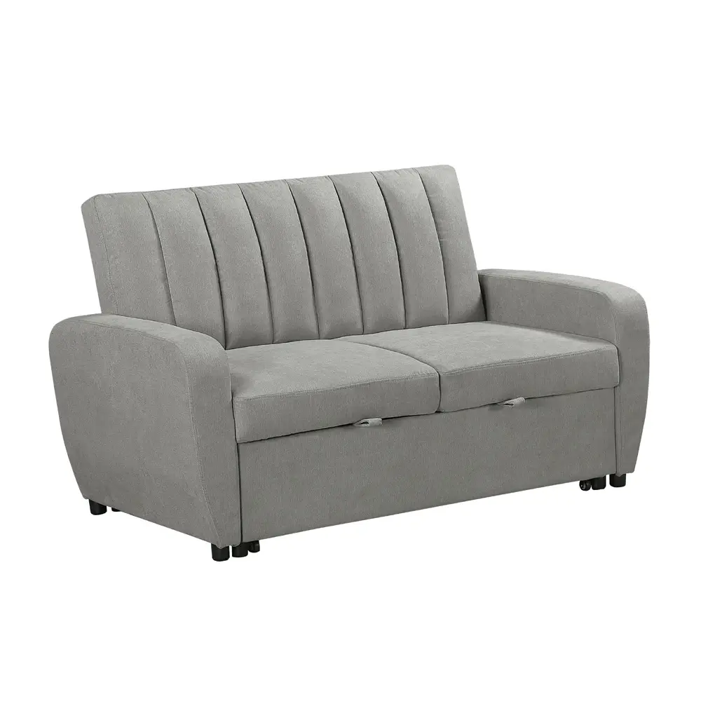 ספה דו מושבית מבד נפתחת למיטה זוגית דגם נוח-אפור