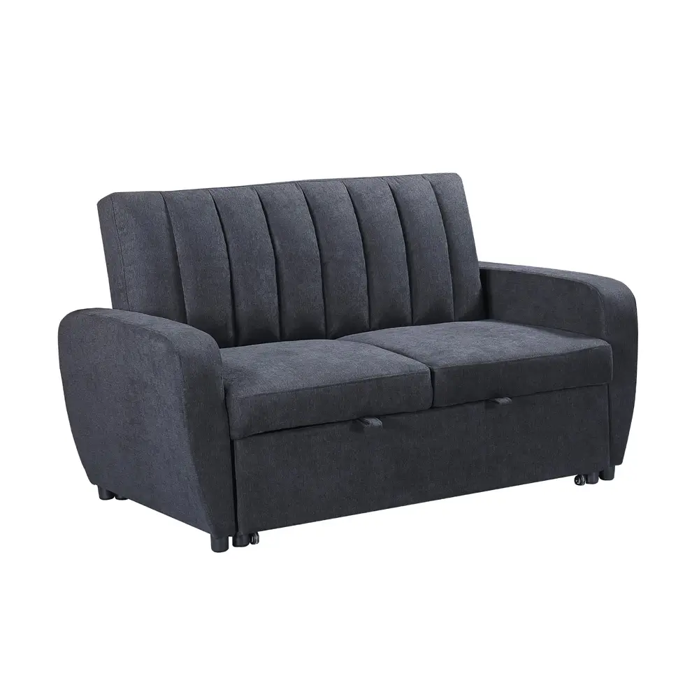 ספה דו מושבית מבד נפתחת למיטה זוגית דגם נוח-שחור