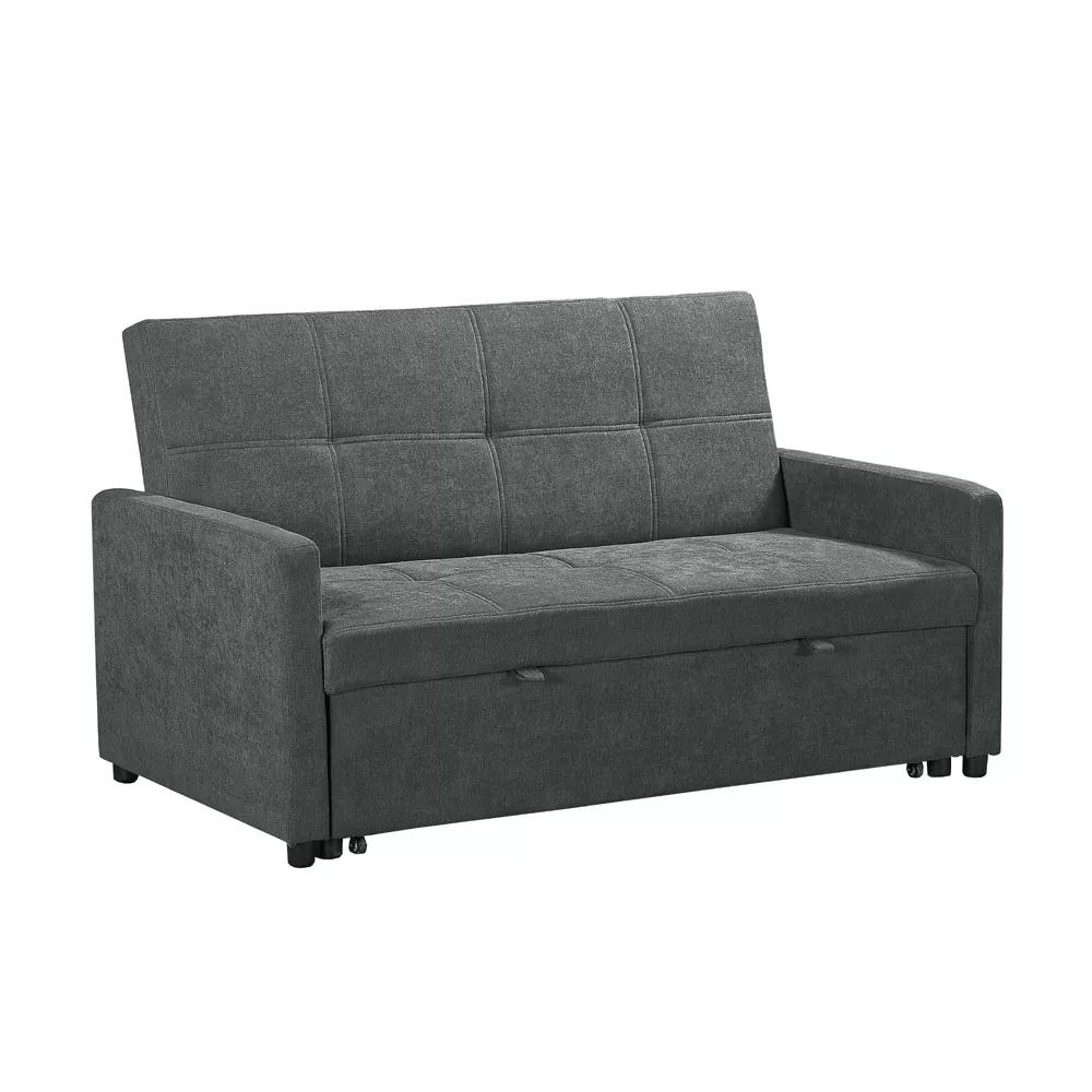 ספה דו מושבית נפתחת למיטה רחבה עם ראש מתכוונן דגם אורנת- 140