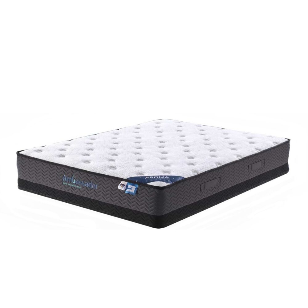 מזרן קשיח 120x190 עם קפיצים מבודדים למיטת נוער רחבה AMBASSADOR דגם ארומה