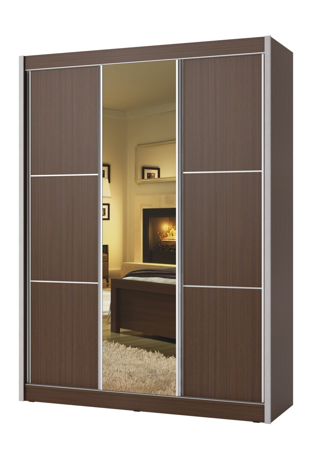 ארון הזזה 3 דלתות כולל מראה דגם - מרקו