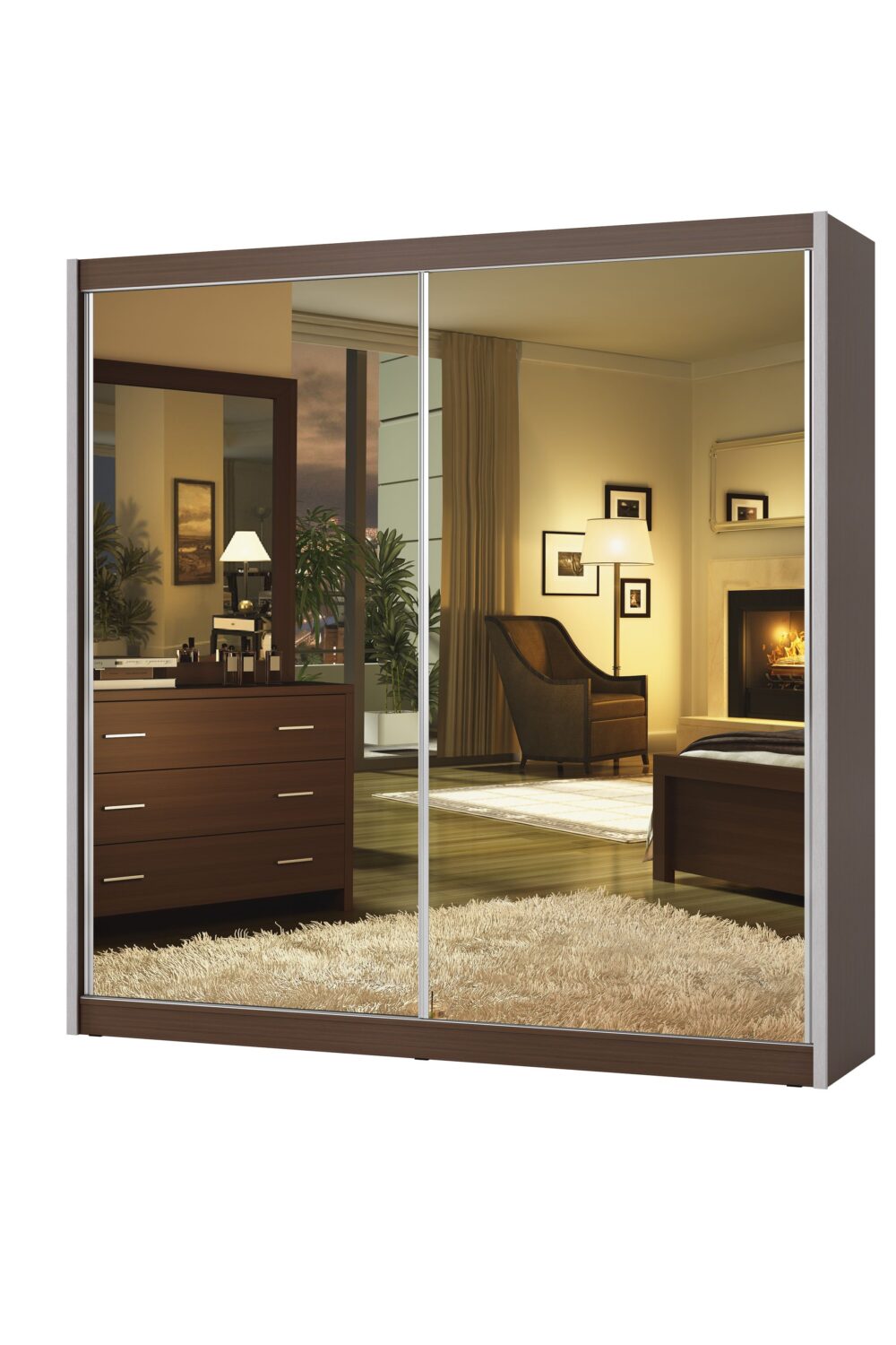 ארון הזזה 2 דלתות דגם - גולד