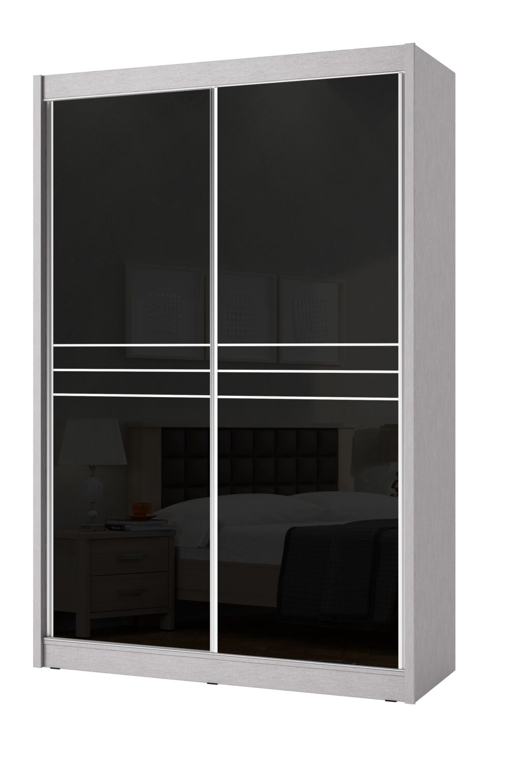 ארון הזזה 2 דלתות דגם - ביאנקו