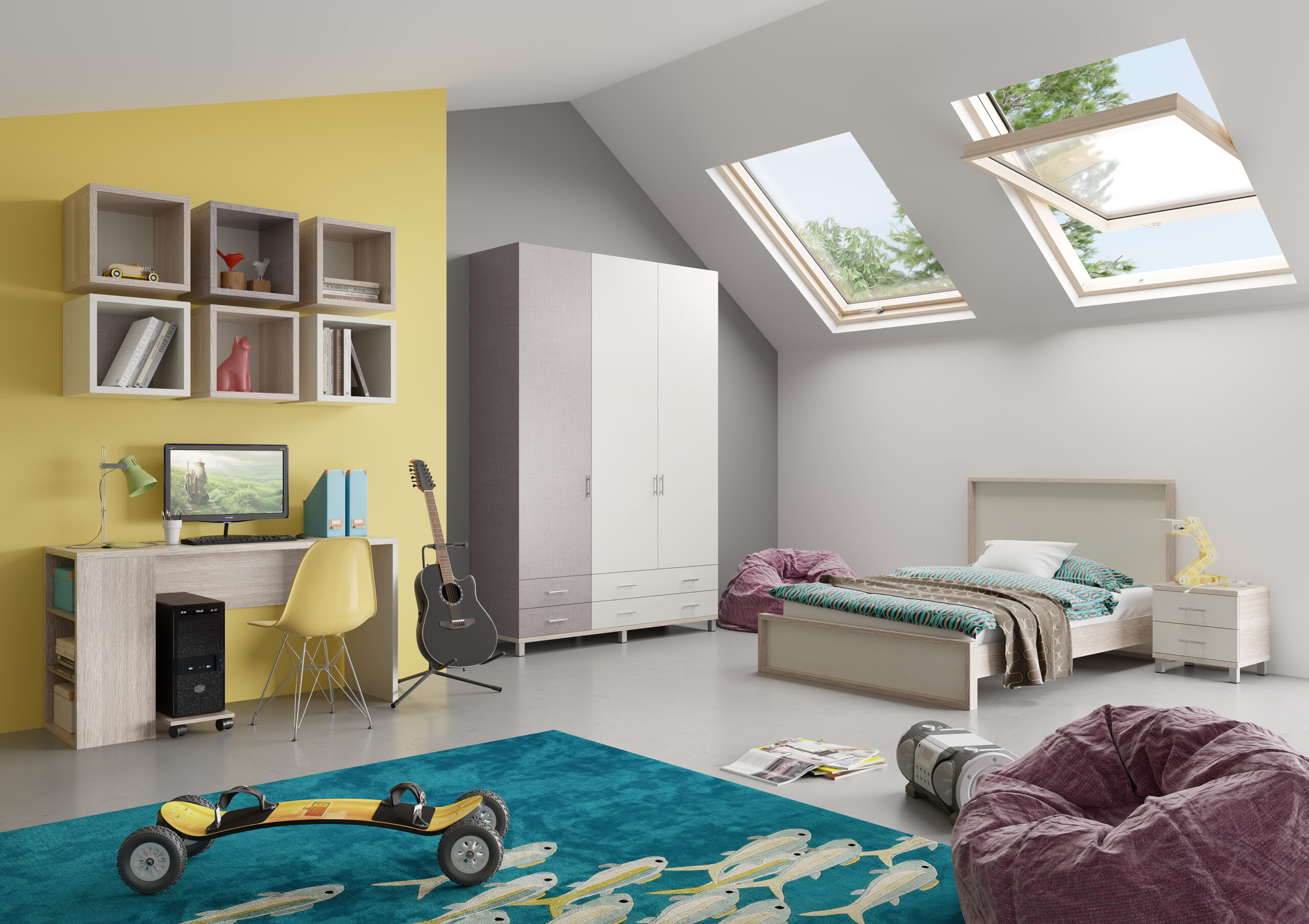 חדר ילדים קומפלט דגם - גלי