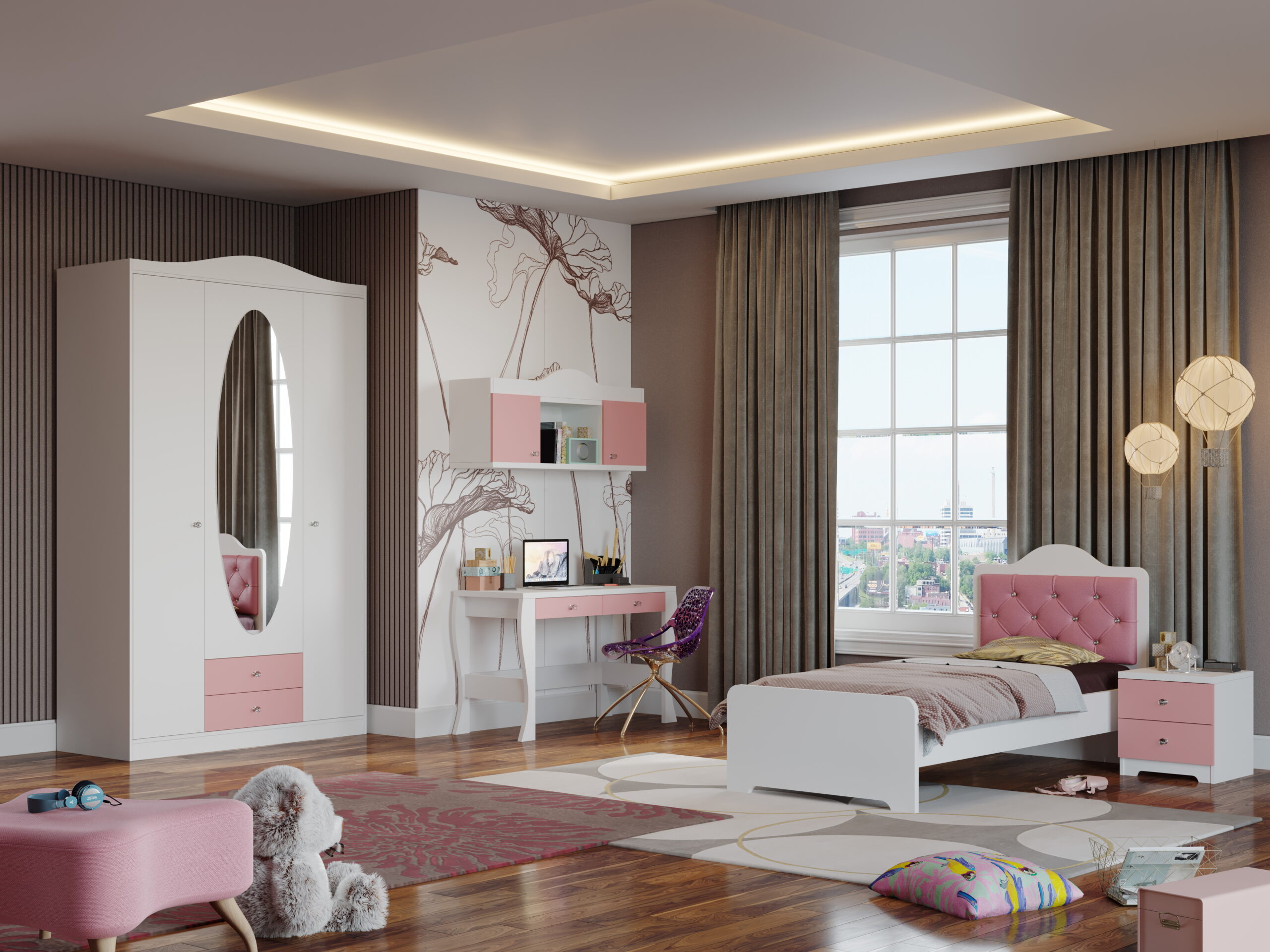 חדר ילדים קומפלט דגם - נסיכות