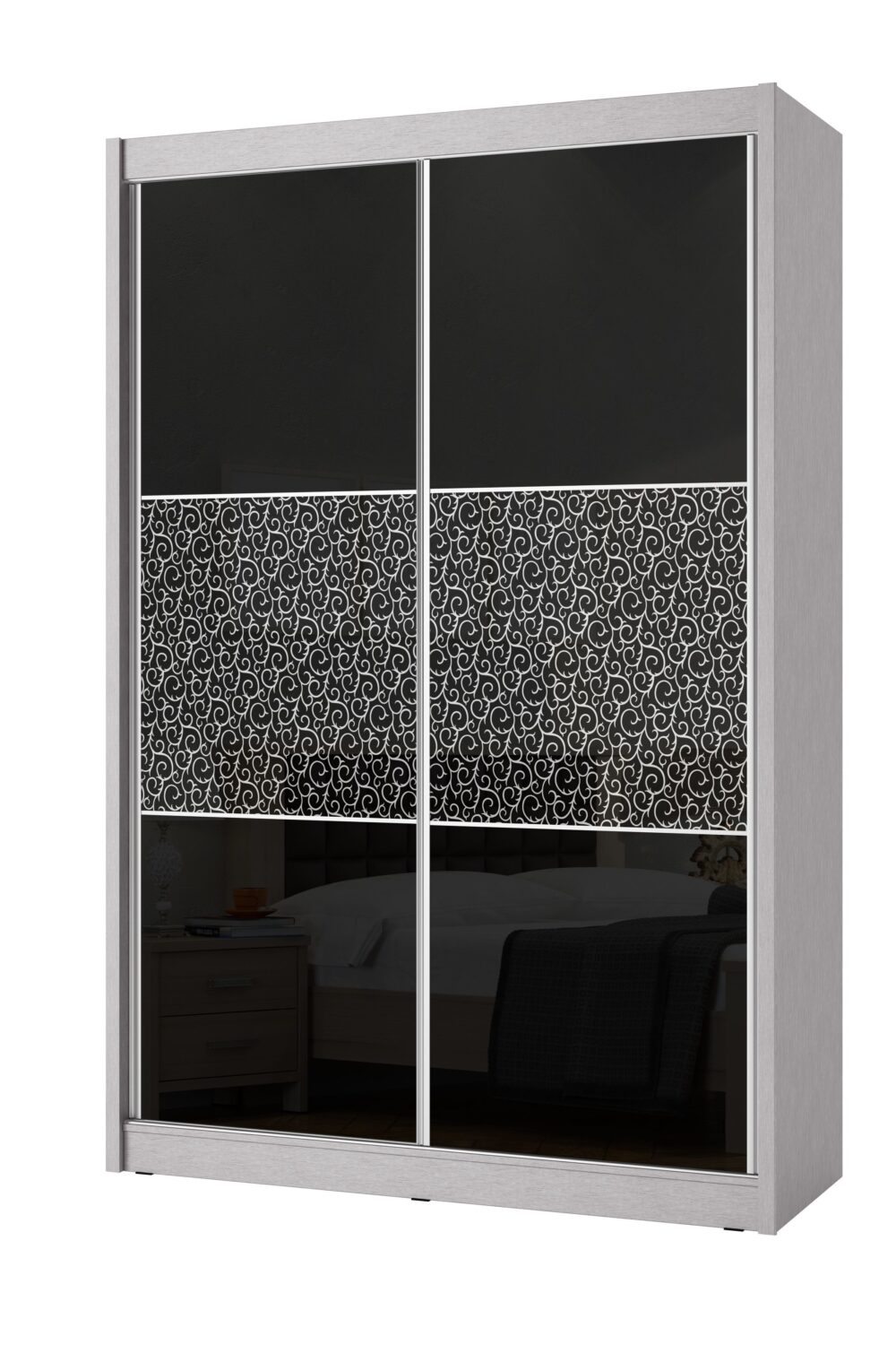 ארון הזזה 2 דלתות דגם - קרולינה